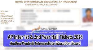 BIEAP Inter Exam Hall Ticket 2025